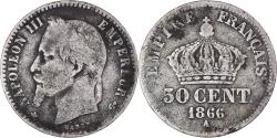 World Coins - Coin, France, Napoleon III, Napoléon III, 50 Centimes, 1866, Paris,