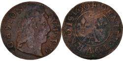 World Coins - Coin, FRENCH STATES, DOMBES, Gaston d'Orléans, Denier Tournois, 1650