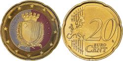 World Coins - Malta, 20 Euro Cent, 2008, Paris, Colourized, , Brass, KM:129