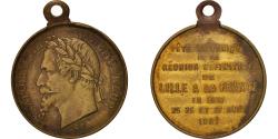 World Coins - France, Medal, Napoléon III, Réunion de Lille à la France, History, 1867