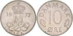 World Coins - Coin, Denmark, Margrethe II, 10 Öre, 1977, Copenhagen,