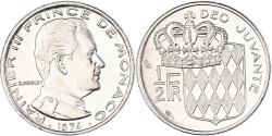 World Coins - Coin, Monaco, Rainier III, 1/2 Franc, 1974, , Nickel, KM:145, Gadoury:MC
