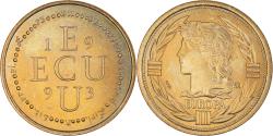 World Coins - France, Medal, Ecu Europa, Marianne, Politics, 1993, , Gilt Bronze