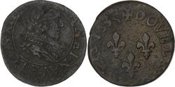 World Coins - France, Louis XIII, Double Tournois, 1634, Tours, Copper, , CGKL:444