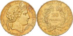 World Coins - France, 20 Francs, Cérès, 1851, Paris, Gold, AU(55-58), Gadoury:1059, KM:762
