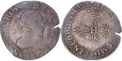 World Coins - Coin, France, Henri III, 1/2 franc au col gaufré, 1587, Paris,