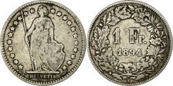 World Coins - Coin, Switzerland, Franc, 1894, Bern, , Silver, KM:24