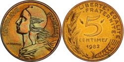 World Coins - Coin, France, Marianne, 5 Centimes, 1982, Paris, série FDC,