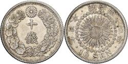 World Coins - Japan, Mutsuhito, 10 Sen, Meiji Era, Yr. 44 (1911), Silver,