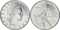 World Coins - Coin, Italy, 50 Lire, 1977, Rome, , Stainless Steel, KM:95.1