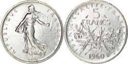 World Coins - Coin, France, Semeuse, 5 Francs, 1960, , Silver, KM:926, Gadoury:770