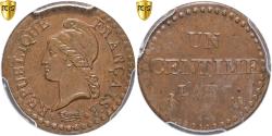 World Coins - France, Centime, Dupré, An 7 (1799), Paris, Bronze, PCGS, , Gadoury:76