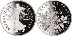 World Coins - Coin, France, Semeuse, 5 Francs, 1992, Paris, Proof, , Nickel Clad