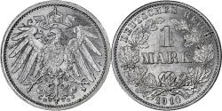 World Coins - Coin, GERMANY - EMPIRE, Wilhelm II, Mark, 1914, Karlsruhe, , Silver