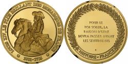 World Coins - France, Medal, Louis XIV, Gold plated silver, L'Histoire de France,