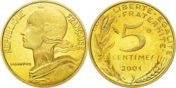 World Coins - Coin, France, Marianne, 5 Centimes, 2001, Paris, , Aluminum-Bronze