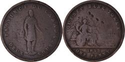 World Coins - Canada, Token, Québec Bank Token, One Penny, Deux Sous, 1852, , Copper