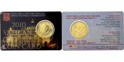 World Coins - Vatican, Benedict XVI, 50 Euro Cent, Coin card n°1, 2010, Rome, Nordic gold