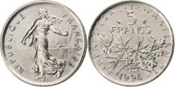 World Coins - France, 5 Francs, Semeuse, 1994, MDP, Abeille, Copper-nickel,