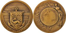 World Coins - France, Medal, Ville du Havre, Syndicat d'initiative, Politics, Society, War