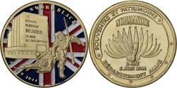 World Coins - France, Medal, Normandie, Sword Beach, Le grand Bunker, ND(2013), Gilt