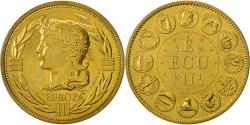 World Coins - France, Medal, Ecu Europa, Marianne, 1991, Rodier, , Copper-Nickel Gilt