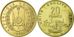 World Coins - Coin, Djibouti, 20 Francs, 1977, , Aluminium-Bronze, KM:E5