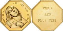 World Coins - France, Token, Amour et Mariage, Voeux, Gilt Bronze,
