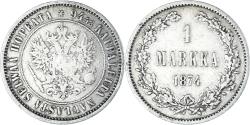 World Coins - Coin, Finland, Alexander II, Markka, 1874, Helsinki, , Silver, KM:3.2