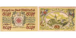 World Coins - Germany, Mühldorf Stadt, 80 Pfennig, village 2, 1922, 1922-04-01, UNC(60-62)