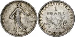 World Coins - France, Franc, Semeuse, 1910, Paris, Silver, , Gadoury:467, KM:844.1