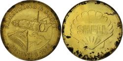 World Coins - France, Medal, Collection Shell, Amstrong et Scott, Gemini 8, Bronze-Aluminium