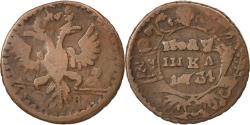 World Coins - Coin, Russia, Polushka, 1/4 Kopek, 1734, , Copper, KM:187