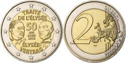 World Coins - France, 2 Euro, 50 ans du traité de l'Élysée, 2013, Pessac, Bi-Metallic