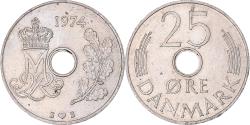 World Coins - Coin, Denmark, 25 Öre, 1974