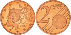 World Coins - France, 2 Euro Cent, 2007, Paris, BE, , Copper Plated Steel, KM:1283