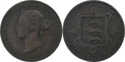World Coins - Jersey, Victoria, 1/26 Shilling, 1866, London, Bronze, , KM:4