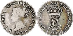 World Coins - Italy, Duchy of Parma, Maria Luigia, 5 Soldi, 1830, Parma, Silver,