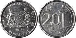 World Coins - Coin, Singapore, 20 Cents, 2013