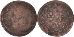World Coins - Coin, France, CHARLES II DE GONZAGUE, Denier Tournois, 1654, Charleville