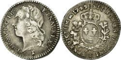 World Coins - Coin, France, Louis XV, 1/10 Écu au bandeau, 12 Sols, 1/10 ECU, 1743, Nantes