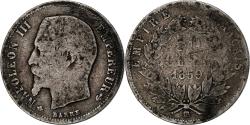 World Coins - France, Napoleon III, 50 Centimes, Napoléon III, 1859, Strasbourg, Silver
