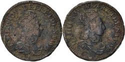 World Coins - Coin, France, Louis XIV, Liard de France, 1655, Corbeil, Epreuve au double