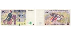 World Coins - Banknote, Tunisia, 20 Dinars, 1992, 1992-11-07, KM:88, UNC(65-70)