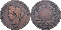 World Coins - France, 10 Centimes, Cérès, 1890, Paris, Bronze, , Gadoury:265a