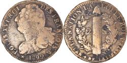 World Coins - Coin, France, 2 sols françois, 2 Sols, 1792 / AN 4, Lille, , Bronze
