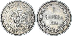 World Coins - Coin, Finland, Alexander II, Markka, 1874, Helsinki, , Silver, KM:3.2