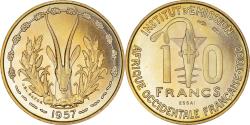 World Coins - Coin, French West Africa, 10 Francs, 1957, Paris, ESSAI,