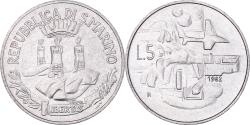 World Coins - Coin, San Marino, 5 Lire, 1982, Rome, , Aluminum, KM:133