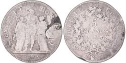 World Coins - Coin, France, Union et Force, 5 Francs, AN 6, Bordeaux, , Silver